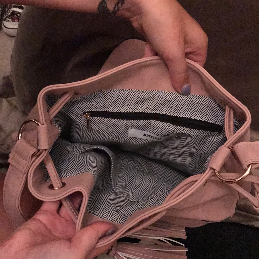 NWOT Pink Leather JustFab Purse - Picture 2 of 3